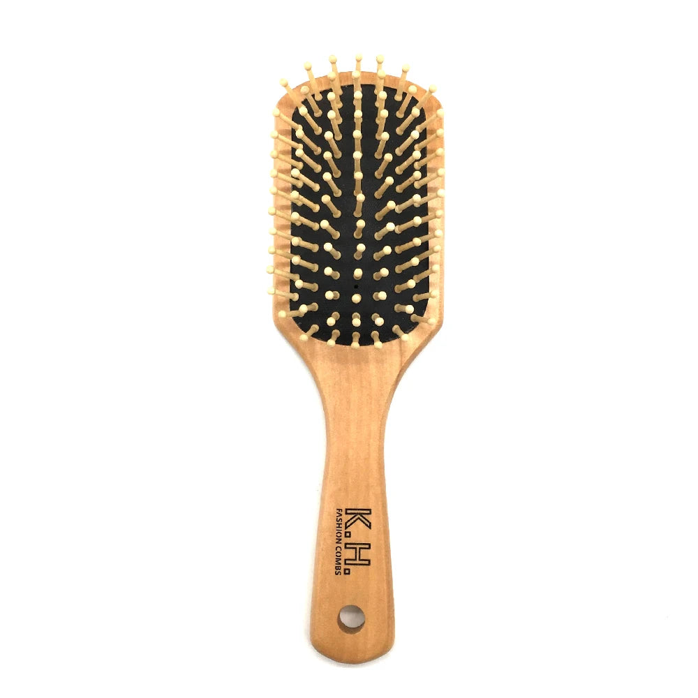 Wood Comb Professional Healthy Paddle Cushion Hair Loss Massage Brush Hairbrush Comb Scalp Hair Care Healthy Bamboo Comb