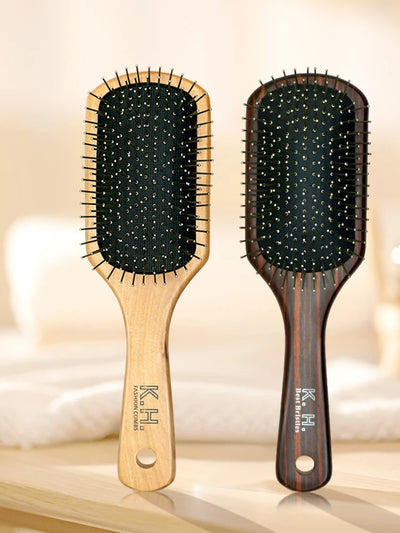 Wood Comb Professional Healthy Paddle Cushion Hair Loss Massage Brush Hairbrush Comb Scalp Hair Care Healthy Bamboo Comb