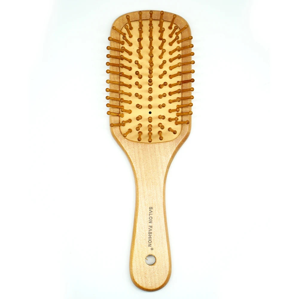 Wood Comb Professional Healthy Paddle Cushion Hair Loss Massage Brush Hairbrush Comb Scalp Hair Care Healthy Bamboo Comb