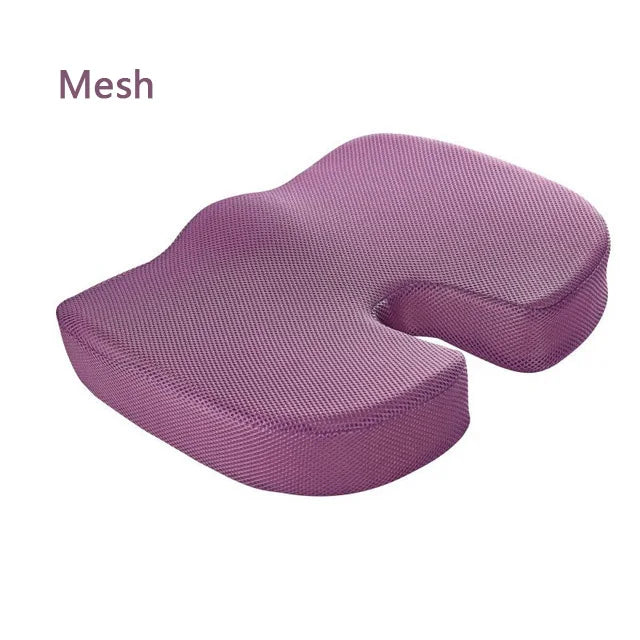 2 In 1 Bamboo Fiber Memory Foam Seat Cushion Back Cushion Slow Rebound Waist Support Set for Home Office Health Care Chair Pad