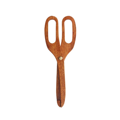 Bamboo Food Tongs Kitchen Tongs Salad Scissors BBQ Cooking Tool Salad Bacon Steak Bread Cake Wooden Clip Home Kitchen Utensil