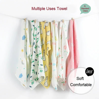 Newborn Blankets Bamboo Bath Towel Baby Swaddle Kids Muslin Organic Cotton Fabric Super Soft Stuff Girls Burp Cloth Monthly Wrap