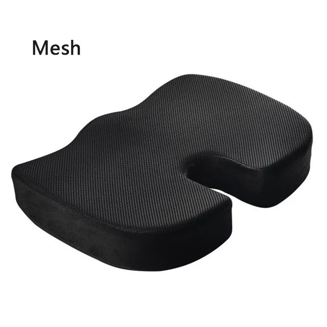 2 In 1 Bamboo Fiber Memory Foam Seat Cushion Back Cushion Slow Rebound Waist Support Set for Home Office Health Care Chair Pad