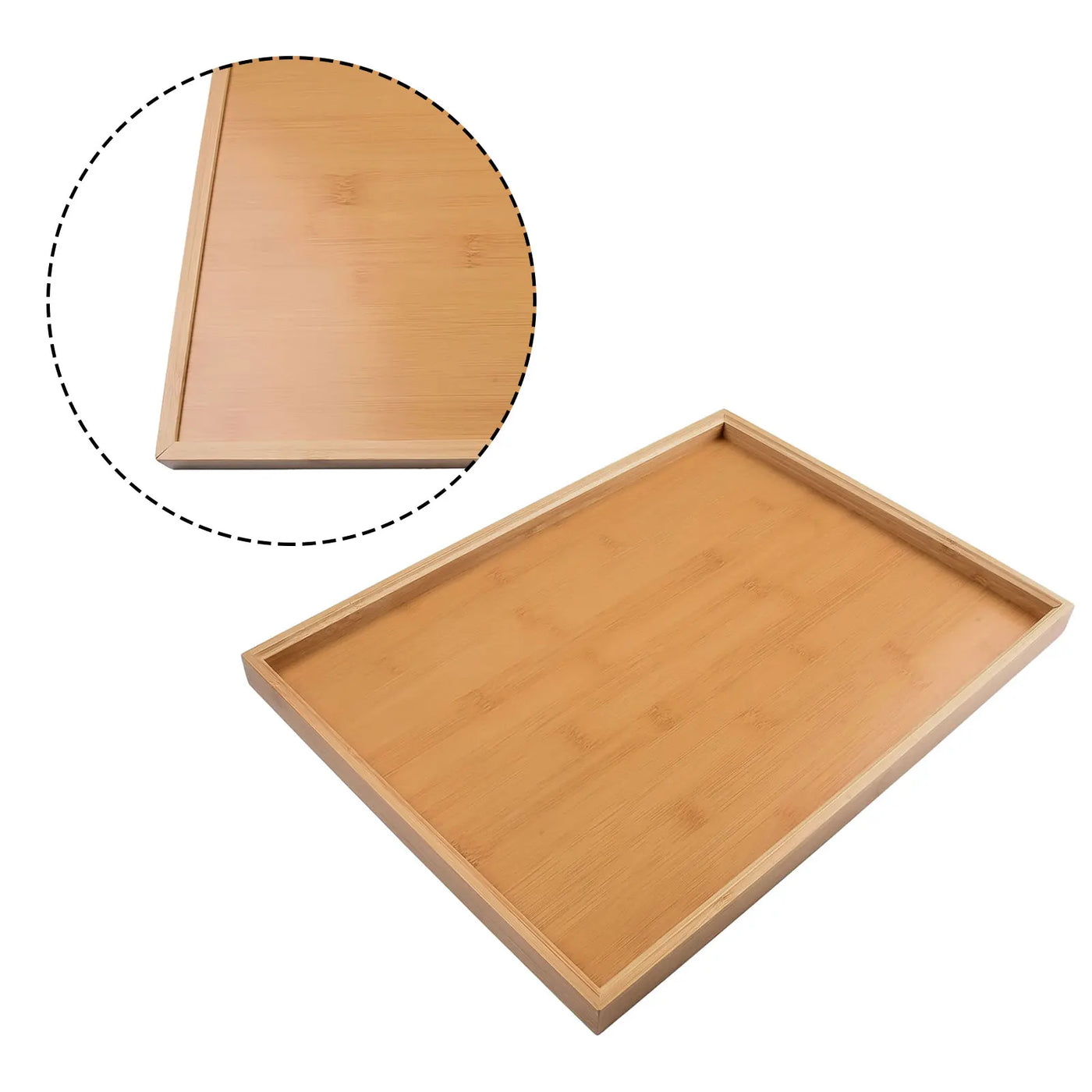 Bamboo Wooden Rectangular Serving Tray Tea Cup Trays Tableware Food Tray Storage Tray For Kitchen Party Tea Bar