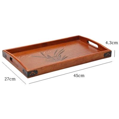 Japanese Wooden Tray Tea Tray Portable Decorative Miscellaneous Storage Tea Set Kitchen Storage Restaurant Service Tray