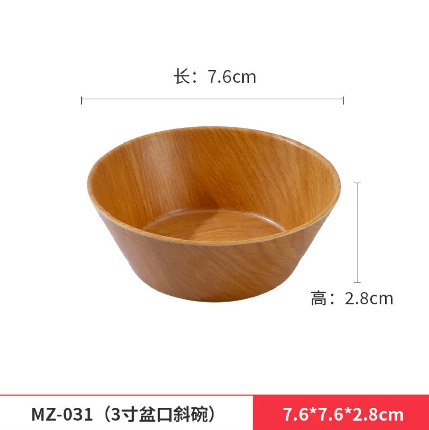 Japanese Melamine Grain Rice Bowl Noodle Fruit Salad Tableware