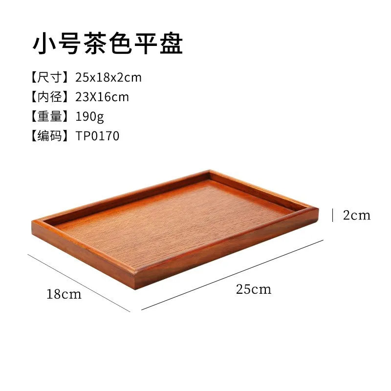 Japanese Wooden Tray Tea Tray Portable Decorative Miscellaneous Storage Tea Set Kitchen Storage Restaurant Service Tray