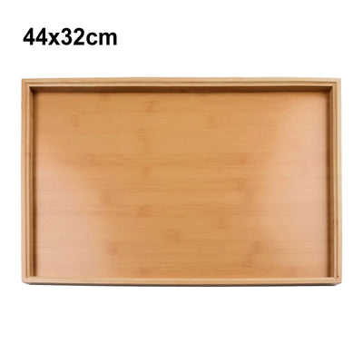 Bamboo Wooden Rectangular Serving Tray Tea Cup Trays Tableware Food Tray Storage Tray For Kitchen Party Tea Bar