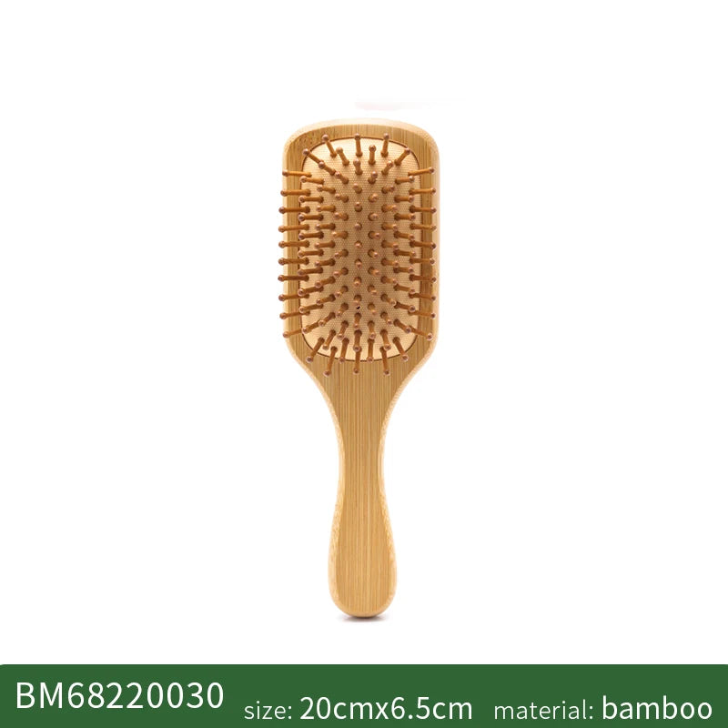 Bamboo Hair Brush Women Styling Hair Comb Hairbrush Wide Teeth Bamboo Combs for Hair Smooth  Massage Scalp Brush Barber Comb