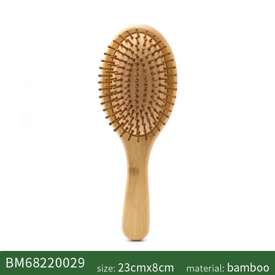 Bamboo Hair Brush Women Styling Hair Comb Hairbrush Wide Teeth Bamboo Combs for Hair Smooth  Massage Scalp Brush Barber Comb