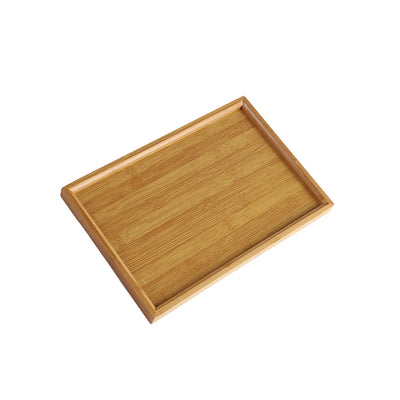 Bamboo Wooden Rectangular Serving Tray Tea Cup Trays Tableware Food Tray Storage Tray For Kitchen Party Tea Bar