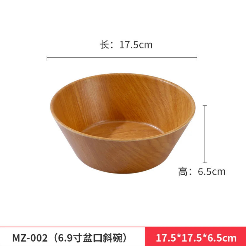 Japanese Melamine Grain Rice Bowl Noodle Fruit Salad Tableware