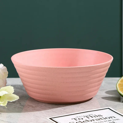 Reusable Cereal Bowls Environmental Wheat Straw Soup Bowls Lightweight Food Grade Plastic Rice Salad Bowl Dinnerware