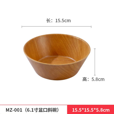 Japanese Melamine Grain Rice Bowl Noodle Fruit Salad Tableware