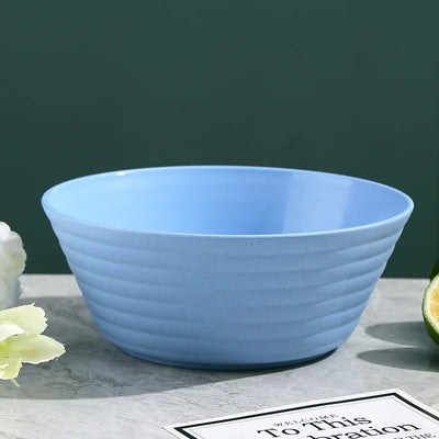 Reusable Cereal Bowls Environmental Wheat Straw Soup Bowls Lightweight Food Grade Plastic Rice Salad Bowl Dinnerware