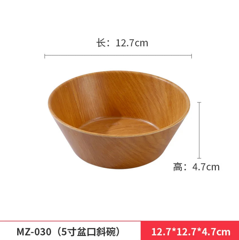 Japanese Melamine Grain Rice Bowl Noodle Fruit Salad Tableware